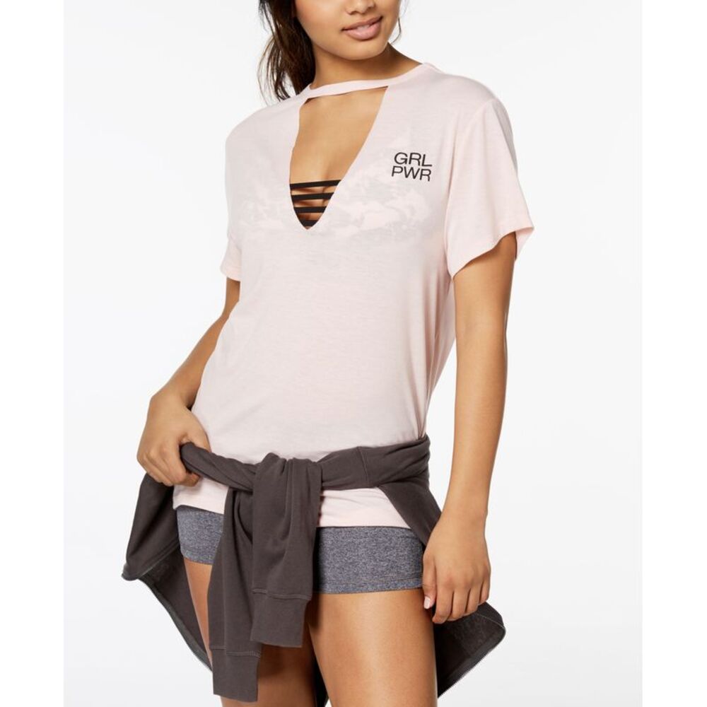 Material Girl Active Juniors Girl Power Cutout Graphic T-Shirt